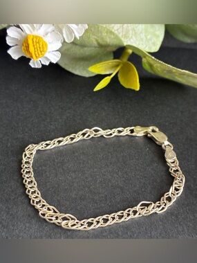 925 Silver Bracelet,Sterling Silver Double Rope Chain Bracelet - Women